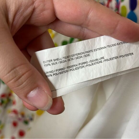 All Things Mochi Blessica White Multicolor Polka Dot Ruffle Tiered Mini Dress M - Picture 8 of 8